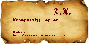 Krompaszky Megyer névjegykártya